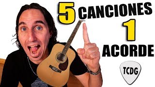 5 canciones fáciles en guitarra con solo ¡1 acorde  Perfectas para principiantes [upl. by Nnilsia]