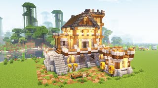 How to build Medieval Barracks  Minecraft tutorial [upl. by Pavlish]