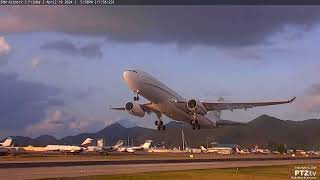 Sky Prime Aviation HZ SKY2  A330 Prestige  Takeoff from SXM 4192024 [upl. by Cavill]