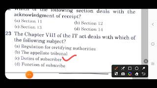 IT ACT 2000 MCQ for NET JRF LAW information technology act MCQ for judiciary and net jrf [upl. by Bello]