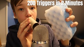 ASMR 200 Triggers In 2 Minutes [upl. by Vardon209]