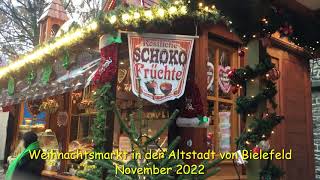 Weihnachtsmarkt 2022 in Bielefeld [upl. by Hu]