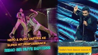 NEW  Nepo and vartika jha new performance in Indias best dancer season 4 Full episode [upl. by Nyliak]