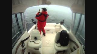 Soquel Hole Salmon Fishing  May 2013  Monterey Bay CA  Nice 27 Pound Hog [upl. by Womack]