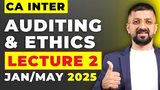 CA Inter Audit Lecture2 for May 2024  Basics of Auditing  CA Inter Audit May 2024  Neeraj Arora [upl. by Norvall829]