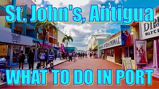 Walking in St Johns Antigua  What to do on Your Day in Port [upl. by Asseneg1]