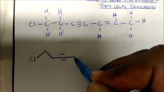 Drawing Bond Line Structures From Lewis Structures [upl. by Wrench]