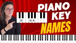 Learn Piano The Piano Key Names Easiest way ever Tutorial Easy HD [upl. by Lrak]