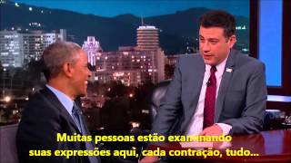 Jimmy Kimmel  Barack Obama falando sobre Área 51 e Alienígenas [upl. by Yllod]