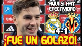 LA REACCION DE BRAHIM DIAZ TRAS GOL VICTORIA Y GOLEADA REAL MADRID 41 VILLARREAL [upl. by Myranda]