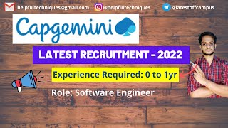 Capgemini amp Danaher Off Campus Drive For 2023 2022 2021 2020 2019 Batch  IT Company Jobs [upl. by Emarie]