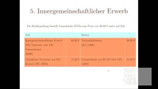 5 Buchung innergemeinschaftlicher Erwerb [upl. by Sacram]