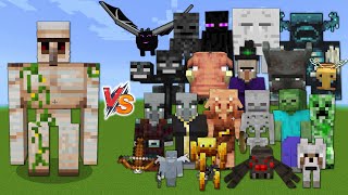 Iron Golem vs Every mob in Minecraft Java Edition  Minecraft 119 Iron Golem vs All Mobs [upl. by Adnyleb]