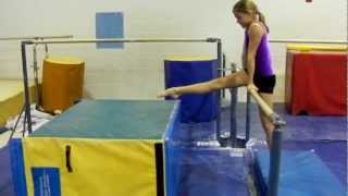 Gymnastics Introductory Uneven Bar Drills Preteam Level 2 Level 3 Level 4 [upl. by Schechinger]