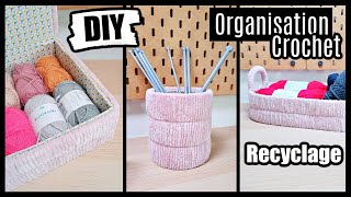 FABRIQUER DES RANGEMENTS POUR COUTURE  CROCHET  TRICOT AVEC DES DECHETS [upl. by Smaoht]