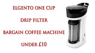 Elgento Breville One Cup Coffee Bargain Drip Filter Machine [upl. by Adnalohs735]