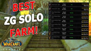 WoW Classic  Best Mage ZG Solo Gold Farm 120 mobshr  Bloodvine Farm [upl. by Aklog]