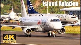 E175 Action  Sky High Dominicana Departing St Kitts For Las Americas [upl. by Jo Ann]