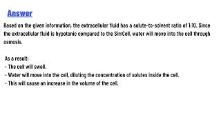 A SimCell with a waterpermeable membrane that contains 100 dextrose molecules [upl. by Dammahom]