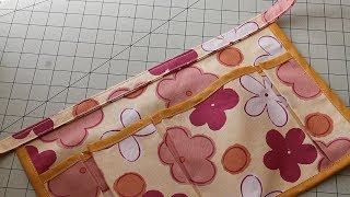 How to Sew a Homemade Pocketed Fabric Garden Apron  DIY Sewing Project [upl. by Christis]