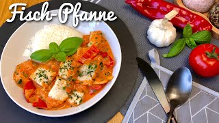 Fischpfanne mit Reis und TomatenKokosSauce [upl. by Mancino]