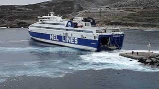 Aeolos Kenteris II arrives at Folegandros port [upl. by Jarrid]