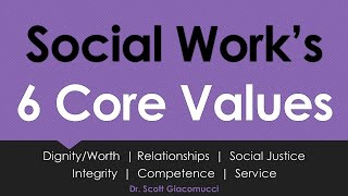 Social Works 6 Core Values NASW Code of Ethics [upl. by Eireva]