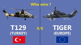 Comparison of Turkish T129 Vs European Tiger Helicopter Whats better [upl. by Gimpel194]