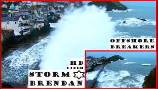 Large Waves at Cheyne Beach Ilfracombe Storm Brendan [upl. by Carolle]