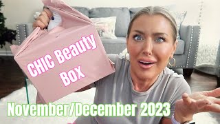 Chic Beauty Box unboxing November and December 2023  chic beauty box 2023  HOTMESS MOMMA MD [upl. by Blalock514]