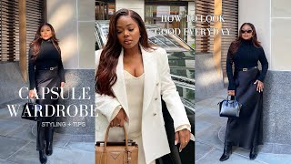 AUTUMN CAPSULE WARDROBE  CHIC OUTFITS  STYLING  HOW TO LOOK PUT TOGETHER EVERAY  Edwigealamode [upl. by Gustin]