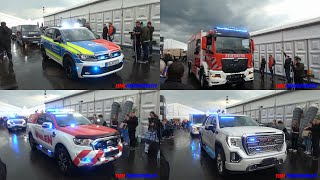 Whelen Blaulicht Show mit Hornkonzert Abschlusskonvoi der Rettmobil Fulda 2023 [upl. by Jeffery483]