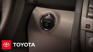 2010 Camry Hybrid HowTo Push Button Start  Toyota [upl. by Lak]