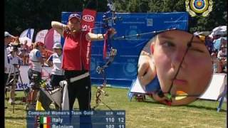 Italy v Belgium – compound womens team gold  Leipzig 2007 World Archery Championships [upl. by Lavotsirc]