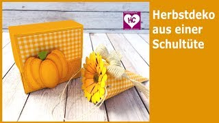 So wird aus einer Schultüte eine Herbstdeko [upl. by Gintz]