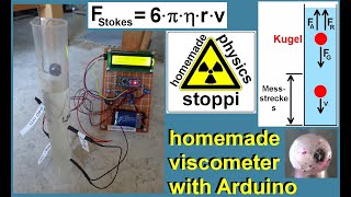 Falling ball viscometer with Arduino  Kugelfallviskosimeter mit Arduino [upl. by Bridwell]