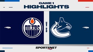 NHL Game 1 Highlights  Oilers vs Canucks  May 8 2024 [upl. by Blader]