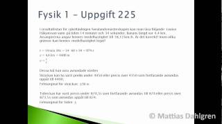 Fysik 1  Uppgift 225wmv [upl. by Idnyl507]