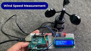 Wind Speed Meter with Anemometer with NPN Pulse Output amp Arduino [upl. by Anirec]