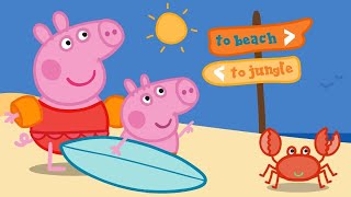 Peppa Pig Nederlands Compilatie Nieuwe Afleveringen  Op Het Strand  Tekenfilm  Peppa de Big [upl. by Nniroc]