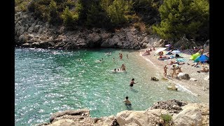 Plaža Lučišća Hvar  Beach Lucisca Island Hvar Croatia [upl. by Bora]