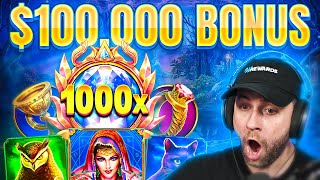 INSANELY HOT SESSION on GATES OF OLYMPUS plus we SPIN IN a 100000 BONUS Bonus Buys [upl. by Alisha]