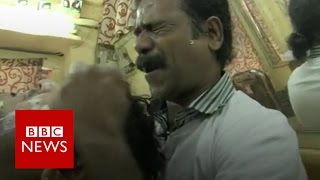 Indian barber famous for cosmic head massages  BBC News [upl. by Aldridge]