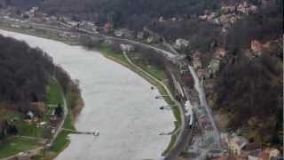 Dampfzug im Elbtal bei Königstein [upl. by Neehcas]