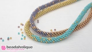 How to Make the Long Beaded Kumihimo Necklace Kit Abridged Version [upl. by Hamid87]