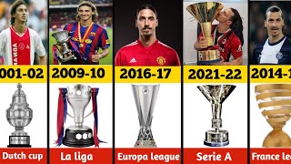 Zlatan Ibrahimović Career All Trophy And awards  legend Zlatan Ibrahimovic [upl. by Meirrak322]