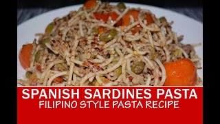 Spanish Sardines Pasta  Sardines Pasta  Pasta Sardines With Olives and Tomatoes [upl. by Yort653]