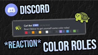 How to set up REACTION Color Roles In your Discord Server TUTORIAL [upl. by Hilaria123]