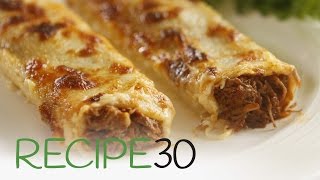 Beef Ragù Cannelloni  By RECIPE30com [upl. by Ahsinyar]