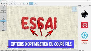 Options dOptimisation Du Coupe Fils sur Exubérance ou Artistic Digitizer [upl. by Annaeed]